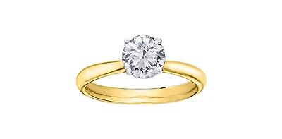 14K Yellow and White Gold 0.524cttw Canadian Diamond Ring - 4