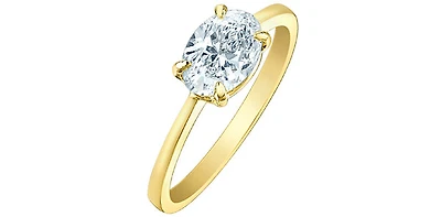 14K Yellow Gold 1.03 ct Lab Grown Diamond Engagement Ring - 4