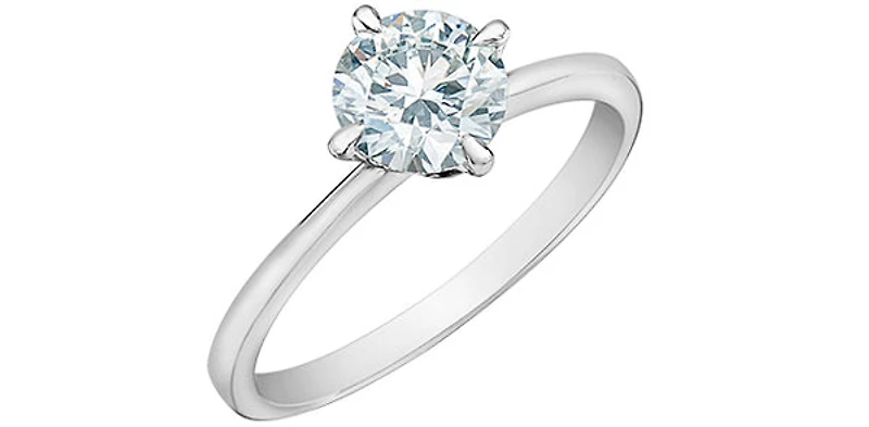 14K White Gold ct Lab Grown Diamond Engagement Ring