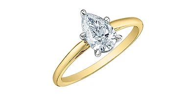 14K Yellow and White Gold Lab Grown Diamond Ring - 4 /