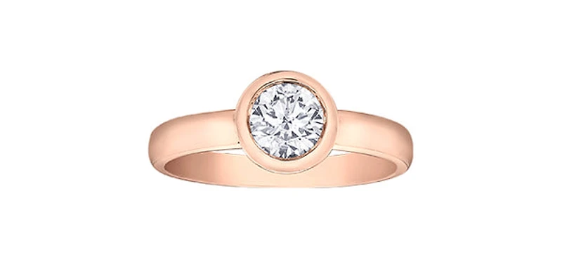 10K Rose Gold 0.25cttw Rose Gold Diamond Ring - 4