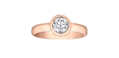 10K Rose Gold 0.25cttw Rose Gold Diamond Ring - 4
