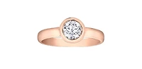 10K Rose Gold 0.25cttw Rose Gold Diamond Ring - 4