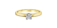 14K Yellow & White Gold 0.25cttw Canadian Diamond Engagement Ring - / 4.5