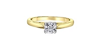 14K Yellow & White Gold 0.70cttw Canadian Diamond Engagement Ring