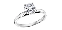 10K White Gold 0.20cttw Canadian Diamond Ring - / 14K