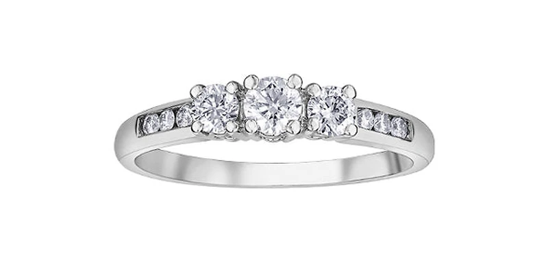 14K White Gold 0.50cttw Diamond Engagement Ring - 4.5