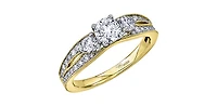 14K Yellow Gold and White Gold Maple Leaf Diamonds - 4 / yellow gold