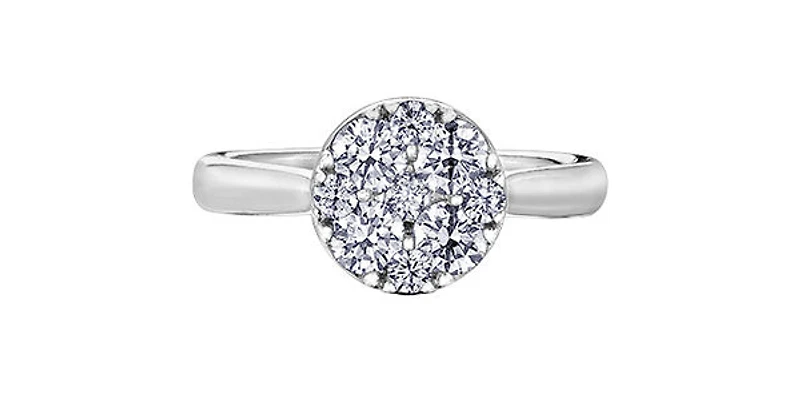 14K White Gold 0.66cttw Diamond Engagement Ring - / 4.5