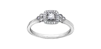 10K White Gold 0.23cttw Canadian Diamond Engagement Ring - 4.5