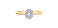 10K Yellow & White Gold 0.20cttw Diamond Engagement Ring - 4.5