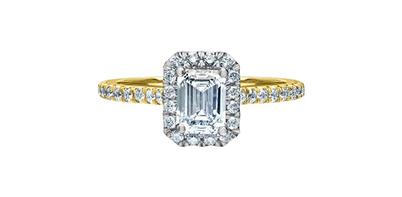 14K Yellow Gold 0.91cttw Lab Grown Diamond Engagement Ring - / 4.5