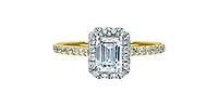14K Yellow Gold 0.91cttw Lab Grown Diamond Engagement Ring - / 4.5