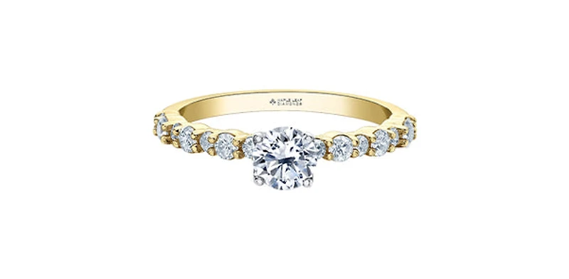 18K Yellow and White Gold Canadian Diamond Ring