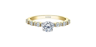 18K Yellow and White Gold Canadian Diamond Ring