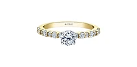 18K Yellow and White Gold Canadian Diamond Ring