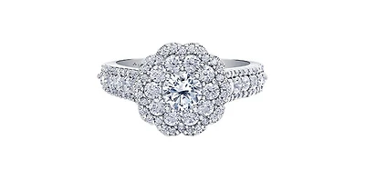 14K White Gold 1.70cttw Canadian Diamond Engagement Ring