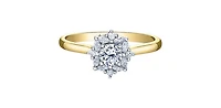 18K Yellow Gold 1.05cttw Canadian Diamond Engagement Ring, Size 6.5
