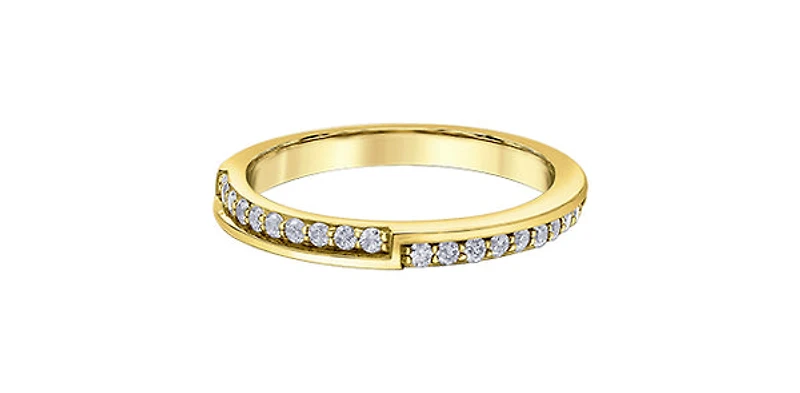 14K Yellow Gold 0.20cttw Diamond Ring - 4.5