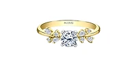 14K Yellow & White Gold 0.67cttw Canadian Diamond Engagement Ring
