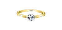 14K Yellow Gold 0.30cttw Canadian Diamond Engagement Ring - /