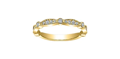 10K Yellow Gold 0.25cttw Diamond Ring - /