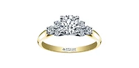 18K Yellow Gold 1.00cttw Canadian Diamond Engagement Ring, Size 6.5 - 4.5