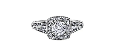 14K White Gold 0.95cttw Canadian Diamond Engagement Ring