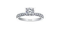 18K White Gold and Palladium 0.60cttw Canadian Diamond Engagement Ring