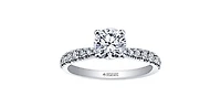 18K White Gold and Palladium 0.80cttw Canadian Diamond Engagement Ring - 4.5