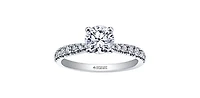 18K White Gold and Palladium 1.25cttw Canadian Diamond Engagement Ring - 4.5