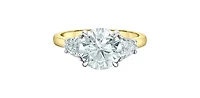 14K Yellow and White Gold 2.45Cttw Lab Grown Round Cut Diamond Engagement Ring