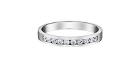 14K White Gold Diamond Channel Set Band - cttw / 4
