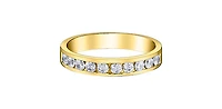 14K Yellow Gold  Diamond Anniversary Channel Set Band - cttw / 4