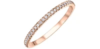 10K Rose Gold 0.15cttw Diamond Pave Ring - 4.5