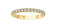 10K/14K Yellow Gold Pave Diamond Band - Diamonds cttw / 4