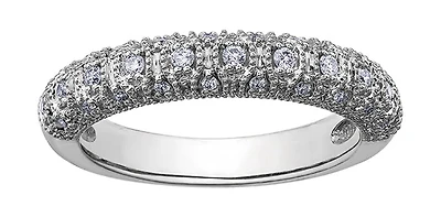 14K White Gold 0.20cttw Diamond Band - 4.5