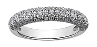 14K White Gold 0.20cttw Diamond Band - 4.5