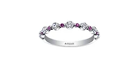 18K White Gold & Palladium Alloy (hypoallergenic) Ruby & Diamond Ring - 4.5