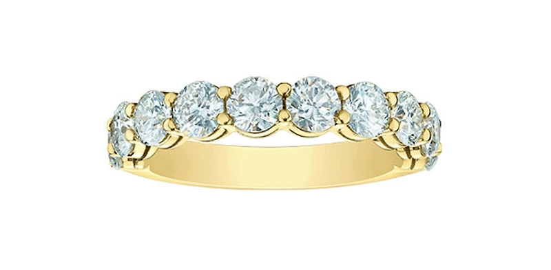 14K Yellow Gold 2.0cttw Lab Grown Diamond Band