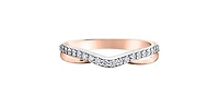 14K White & Rose Gold 0.25cttw Diamond Ring - 4.5