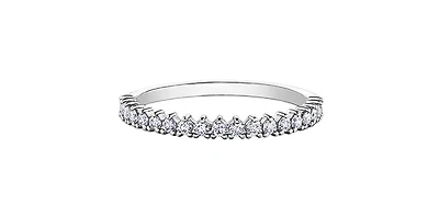10K White Gold White Topaz Ring