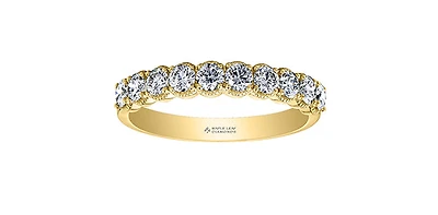 14K Yellow Gold 0.80cttw Canadian Diamond Band