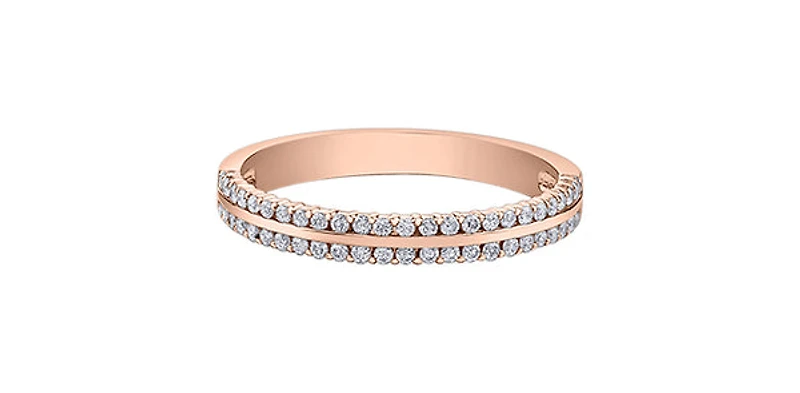 10K Rose Gold 0.25cttw Diamond Ring - 4.5