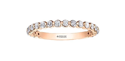 18K Rose Gold 1.00cttw Canadian Diamond Band - size 6.5