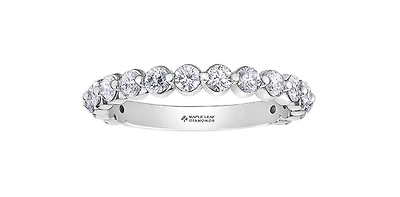 18K White Gold & Palladium Alloy (hypoallergenic) 1.00cttw Canadian Diamond Band