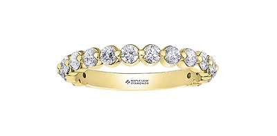 18K Yellow Gold 1.00cttw Canadian Diamond Band