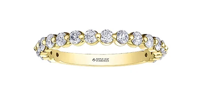 18K Yellow Gold 0.75cttw Canadian Diamond Band