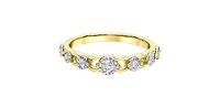 10K Yellow & White Gold 0.18cttw Diamond Ring - 4.5