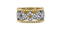 14K Yellow & White Gold 0.85cttw White Diamond Ring - 4.5